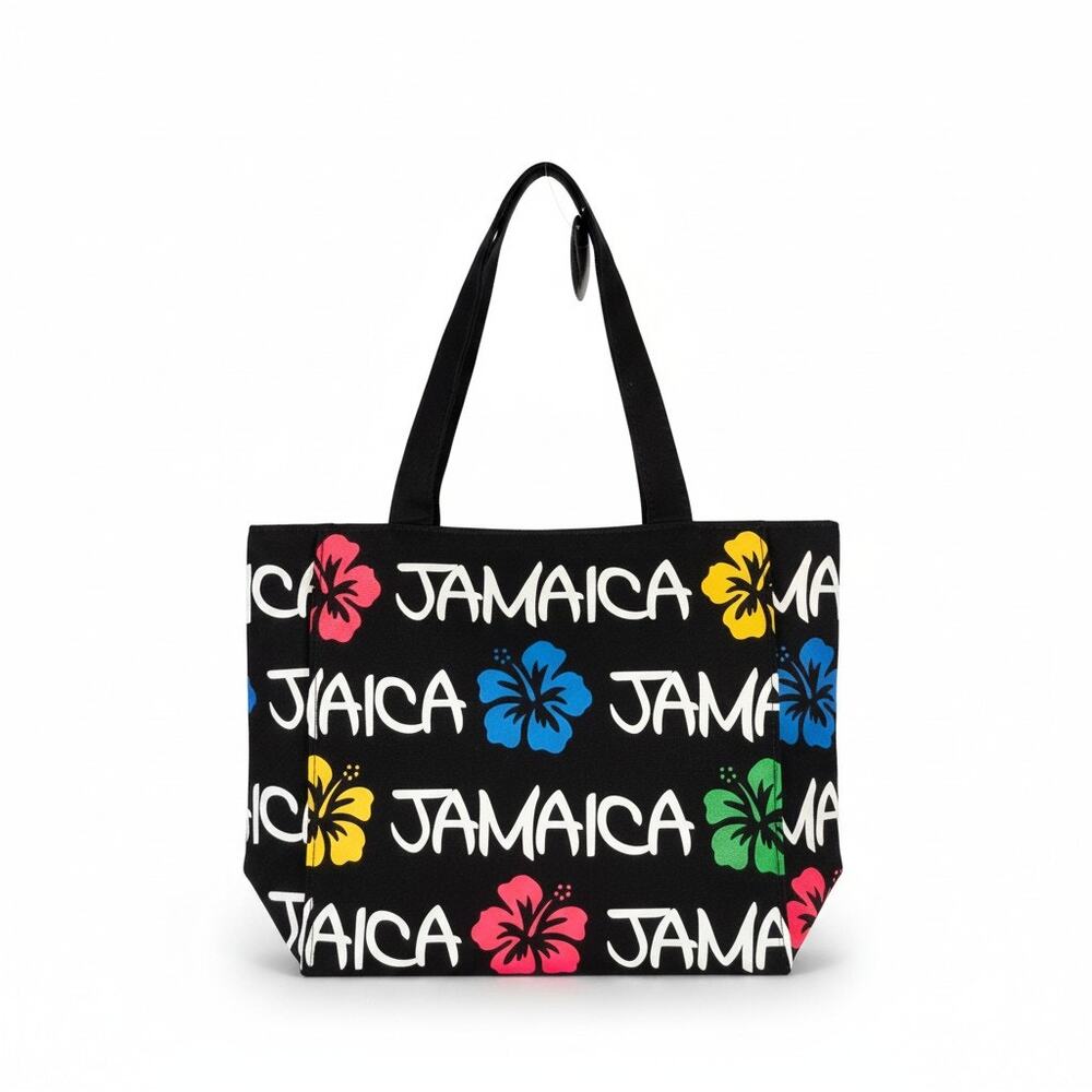 Robin Ruth Jamaica Tote Zip Top Tropical Hibiscus Souvenir Bag NEW